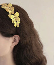 Chic Gold Metal Butterfly Solid Hairpin