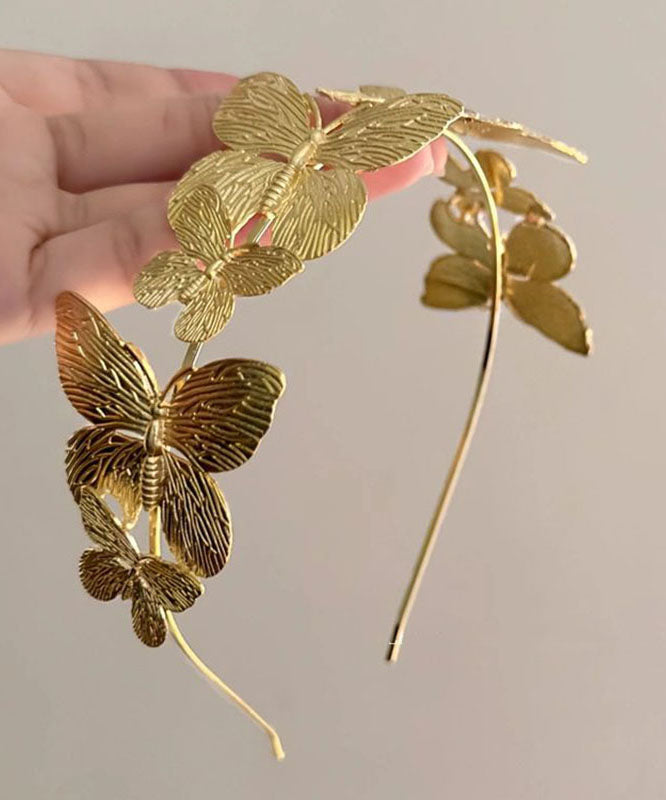 Chic Gold Metal Butterfly Solid Hairpin