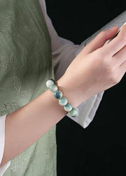 Chic Green Six Word Proverbs for Peace Bodhi Bracelet