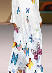 Chic Loving Heart Print Chiffon Holiday Maxi Dress Spring