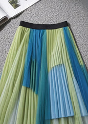 Chic Multicolor Exra Large Hem Tulle Skirts Summer