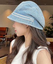 Chic Navy Patchwork Cowboy Beret Hat