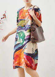 Chic Oversized Original Design Print Cotton Dresses Summer