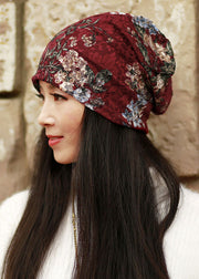 Chic Red Embroidery Floral Lace Bonnie Hat