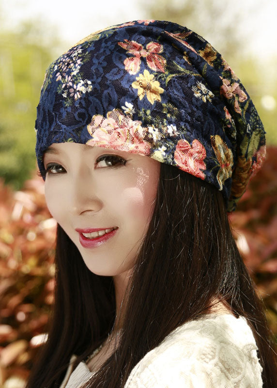 Chic Red Embroidery Floral Lace Bonnie Hat