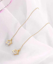 Chic Star Alloy Crystal Star Drop Earrings