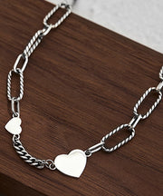 Chic Sterling Silver Overgild Love Necklace