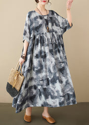 Classy Black Print Patchwork Cozy Maxi Dresses Summer