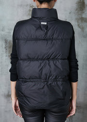 Classy Black Thick Pockets Duck Down Vests Winter