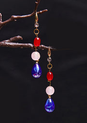 Classy Blue Water Droplet Acrylic Drop Earrings