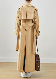 Classy Khaki Oversized Double Breast Cotton Trench Fall