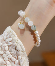 Classy White Pearl Mother Shellfish Charm Bracelet