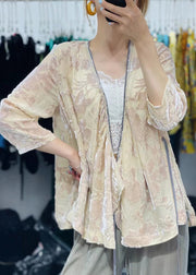 Complexion V Neck Tie Waist Silk Top Long Sleeve