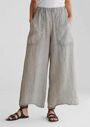 Cotton Linen Loose Wide Leg Casual Pants - bagstylebliss