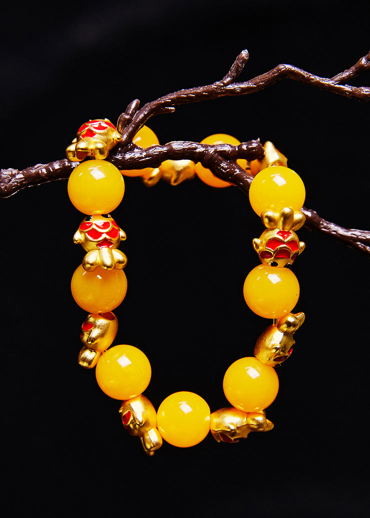 Cute Fish Gilding Fine Beeswax Bracelet