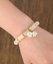 Cute Green Alloy Jade Bamboo Join Lily Of The valley Charm Bracelet