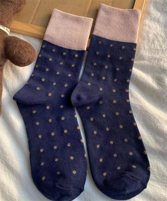 DIY Casual Versatile Mulberry Jacquard Cotton Crew Socks