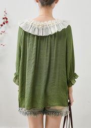 DIY Green Oversized Nail Bead Chiffon Shirts Bracelet Sleeve