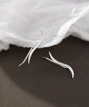 DIY Silk Stergild Silver Stud Earrings