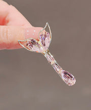 Elegant Pink Crystal Fish Tail Duckbilled Hairpin