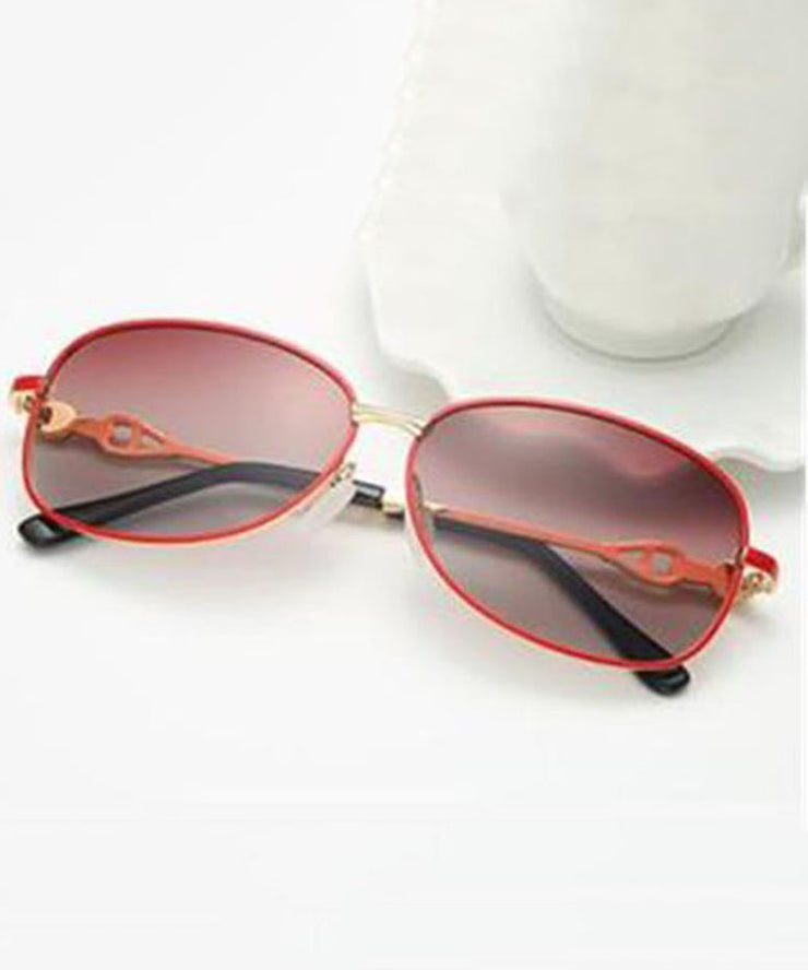 Elegant Red Anti UV Polarized Small Face Sunglasses