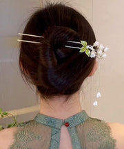 Elegant Silk Alloy Lily Of The Valley Pearl Tassel Hairpin