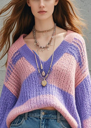 Elegant V Neck Chunky Oversized Knit Sweaters Fall