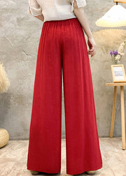 Ethnic Style High Waisted Embroidered Wide Leg Pants Summer