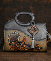 Ethnic Style Retro Camel Embossed Hand Held Crossbody Bag