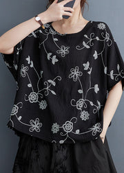 Fashion Black Print Cozy Top Summer