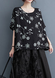 Fashion Black Print Cozy Top Summer