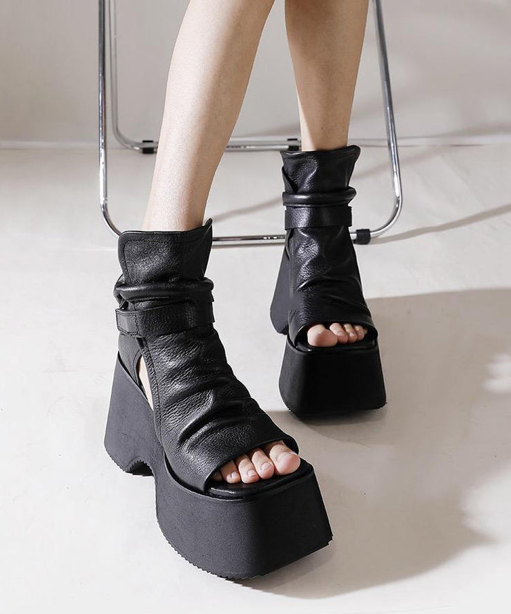 Fashion Black Sandals Platform Sandals