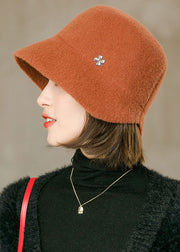 Fashion Black Versatile Woolen Bucket Hat