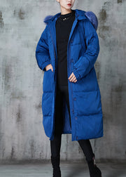 Fashion Blue Oversized Duck Down Puffers Jackets Winter