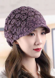 Fashion Chocolate Hollow Out Knit Bonnie Hat