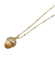 Fashion Gold Sterling Silver Overgild Zircon Pinecone Pendant Necklace