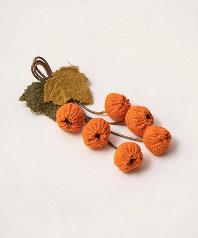 Fashion Orange Fabric Art Fruit Brooches