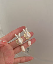 Fashion Red Animal Zircon Metal Asymmetrical Design Stud Earrings