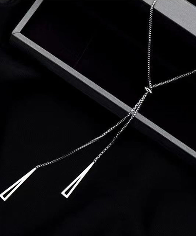 Fashion Stainless Steel Triangle Tassel Necklace