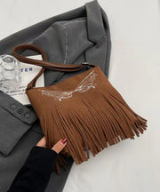 Fashionable New Suede Butterfly Tassel Versatile Messenger Bag