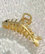 Fine Gold Metal Alloy Cross Connection Shark Clamp Hairpin