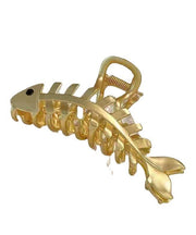 Fine Gold Metal Alloy Cross Connection Shark Clamp Hairpin