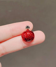 Fine Mulberry Alloy Colored Glaze Pomegranate Brooches