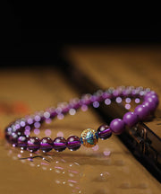 Fine Purple Crystal Enamel Contrast Color Bracelet