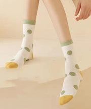 Fresh Jacquard Hollow Breathable Mid Calf Socks