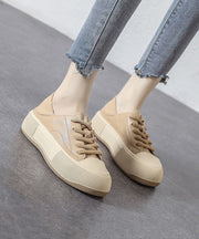 Green Cross Strap Casual Splicing Platform Flat Feet Shoes