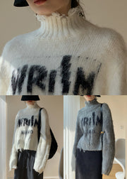 Grey Hole Cozy Knit Winter Sweaters Turtleneck