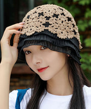 Handmade Mulberry Lace Patchwork Knit Bonnie Hat