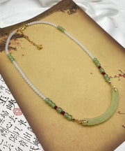 Handmade Original Design Patchwork Jade Necklace