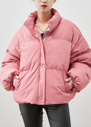 Handmade Pink Oversized Thick Duck Down Down Coats Winter